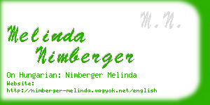 melinda nimberger business card